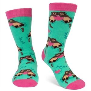 🦦💕NWT We Are Made for Each Otter Cotton Socks from Lavley OS💗